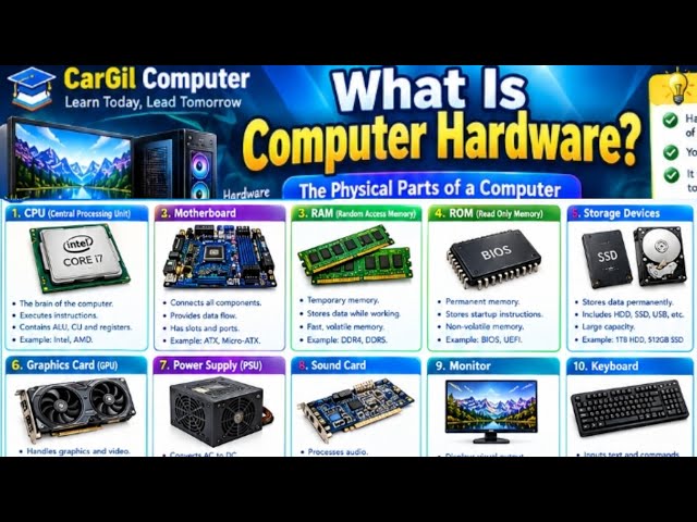 What Is Computer Hardware | What Is Hardware | Types Of Hardware | Full Explanation Of Hardware