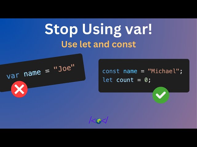 Javascript | Understanding var, let, and const in JavaScript