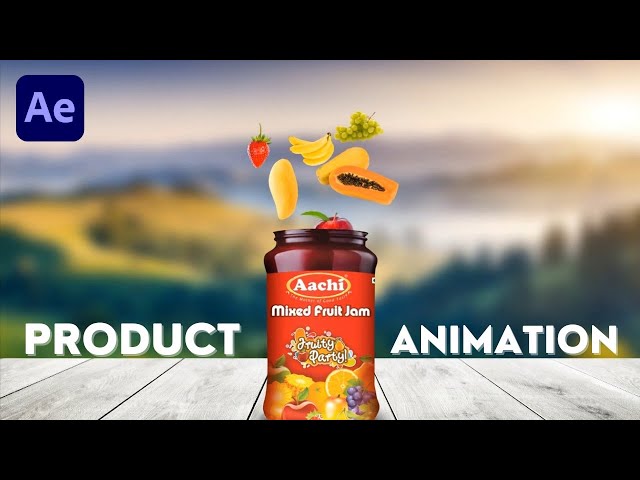 Create a realistic product animation in after effects | Mixed fruit jam animation | In Hindi