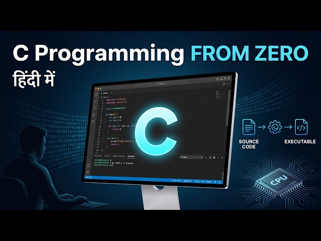 C Programming in Hindi | Learn from Scratch | Complete Beginner Course | Episode 1
