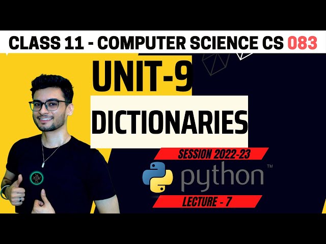 Class 11: Python Dictionaries | One shot revision with MCQs | 2024 |Computer Science|CBSE-XI |Aakash