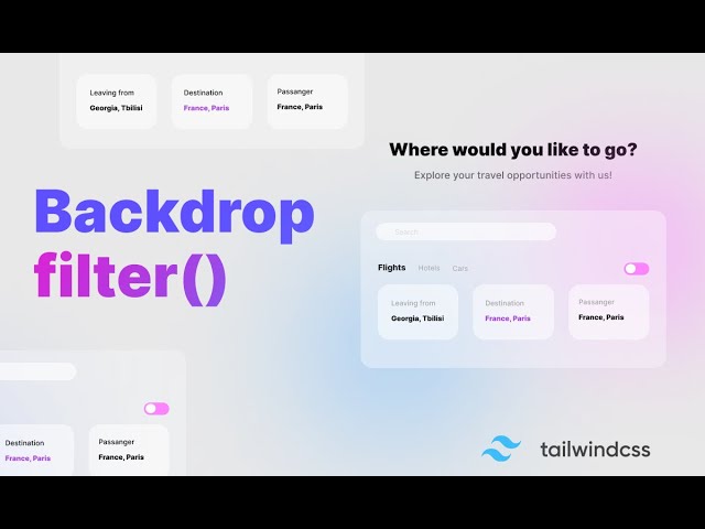 Tailwind Css Tutorial |  Gradient  - Backdrop | Dev Promote