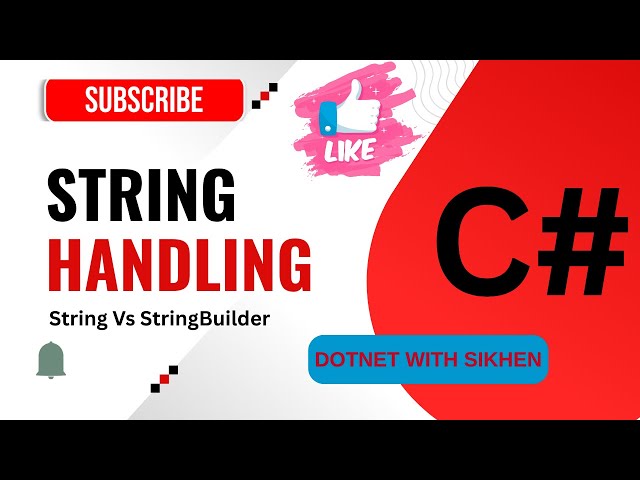 C# String Vs StringBuilder | String Handling | C# Basic for Beginners | Learn C# Step by Step