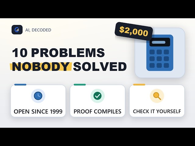 AI Solved 10 Problems Nobody Could — For $2,000