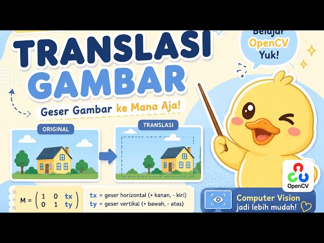 Belajar OpenCV Python untuk pemula | Translasi Gambar Lengkap + SourceCode | Computer Vision 1