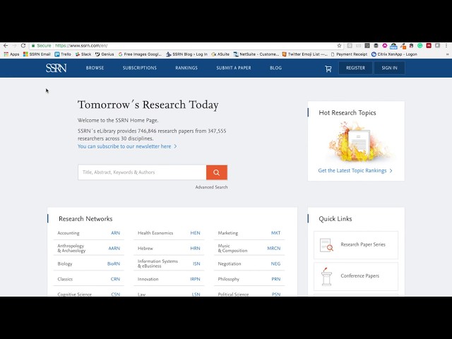 Create Your SSRN Account