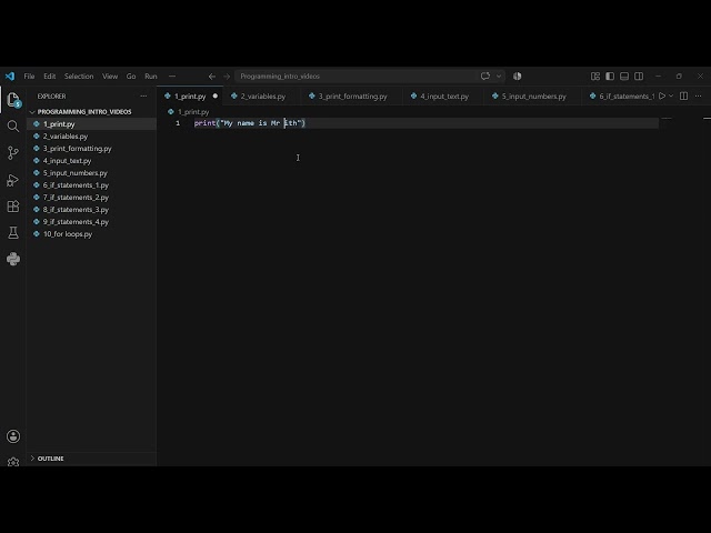 Python programming 1 - print statements