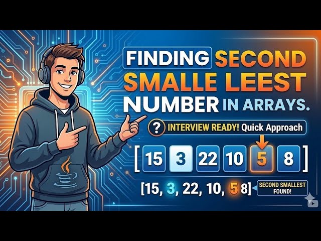 How to find the second smallest number in array in java #secondsmallestnumber #interviewquestions
