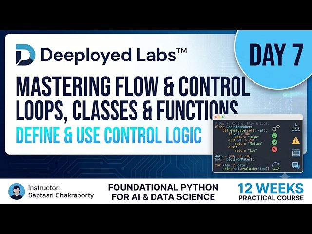 Day 7: Python Control Flow, Logic & Functions