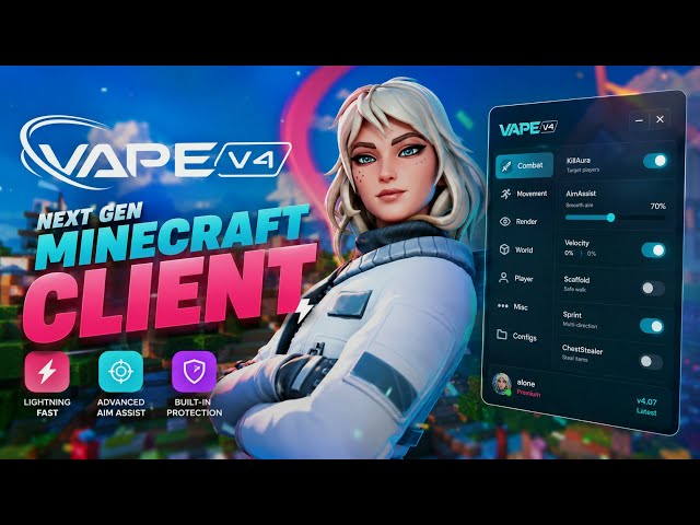Free Vape V4 - Best Ghost Minecraft Hacked Client for PvP in 2026! (1.8.9 - 1.21.11+) ⚡