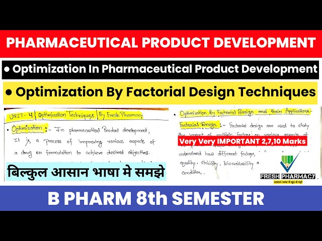 Optimization Techniques in Pharmaceutical Product Development | Optimization by factotial design