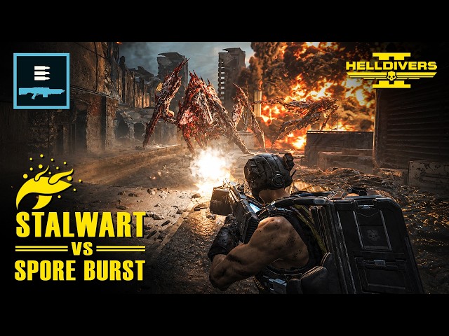 Helldivers 2 – The M-105 Stalwart vs Spore Burst Strains | Super Helldive