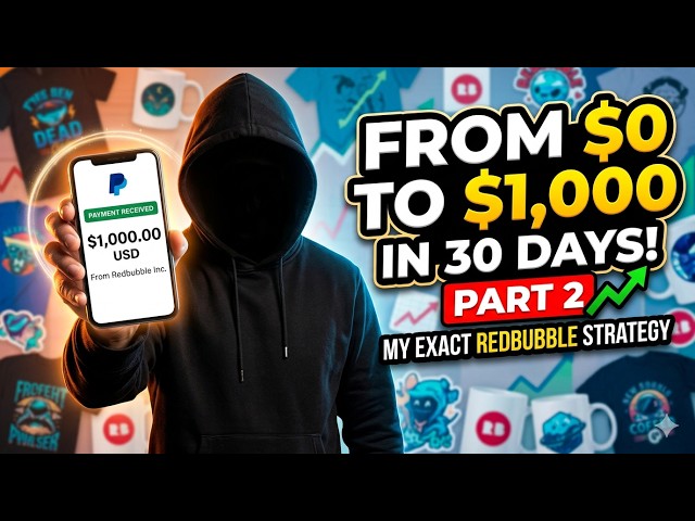 From $0 to $1,000 in 30 Days: My Exact Redbubble Strategy Revealed 📈 PART 2