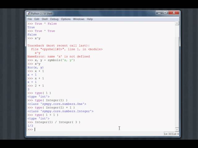 Python [sympy] 04 Carets and Division