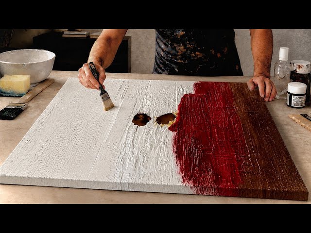 Stunning Textured Abstract Art / Step by Step Acrylic Painting / Palette Knife Techniques 
