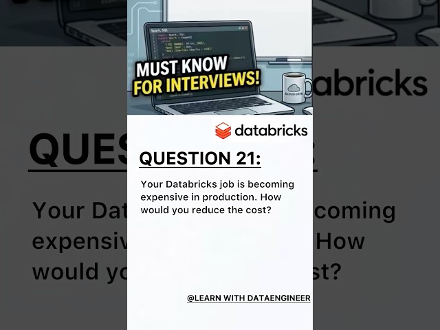 How to Reduce Databricks Cost in Production? #databricks #pyspark #interview #questions #shorts