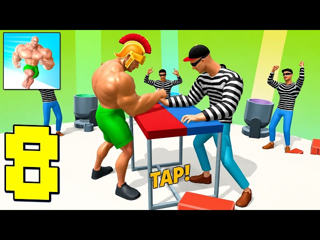 Muscle Rush - Smash Running - Gameplay Walkthrough Part 8 - Hard Level Boss!! (Android,iOS)