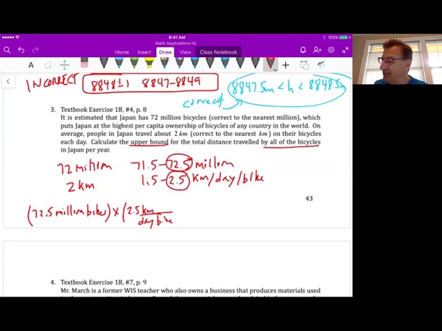 Math Apps HL Unit 1 Video 22: Representing numbers exactly & approximately pract. probs 1-7 (Ch 1.1)