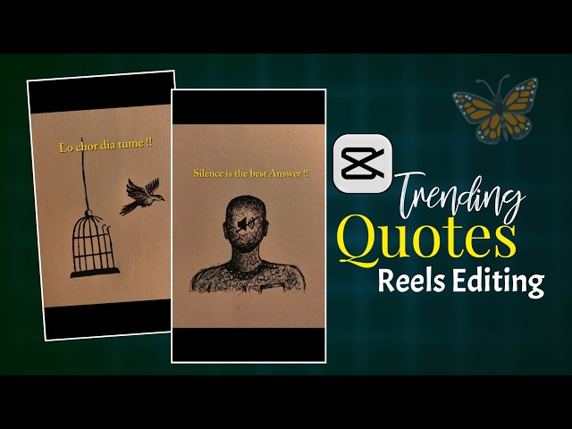Trending Quotes Reels Editing In Capcut | How To Edit Viral Instagram Quotes Reels