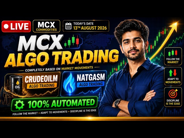 🔴 LIVE | MCX NatGas Mini & Crude Oil Mini Options Algo Trading | PSAR Strategy | Angel One SmartAPI