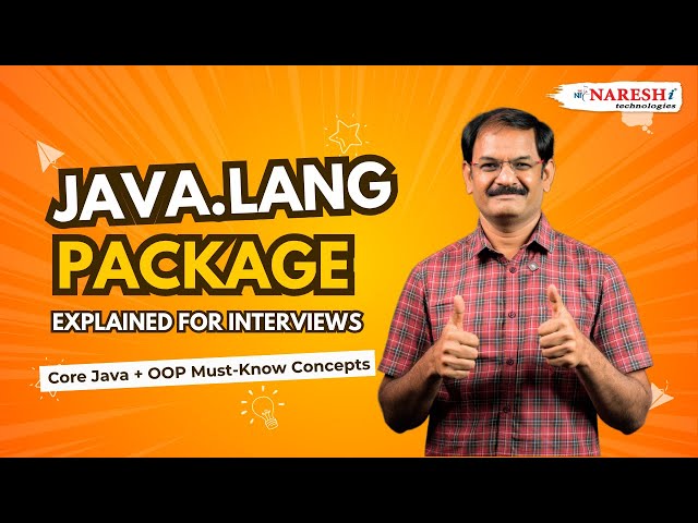 Java.lang Package Explained for Interviews | Core Java + OOP Must-Know Concepts | NareshIT