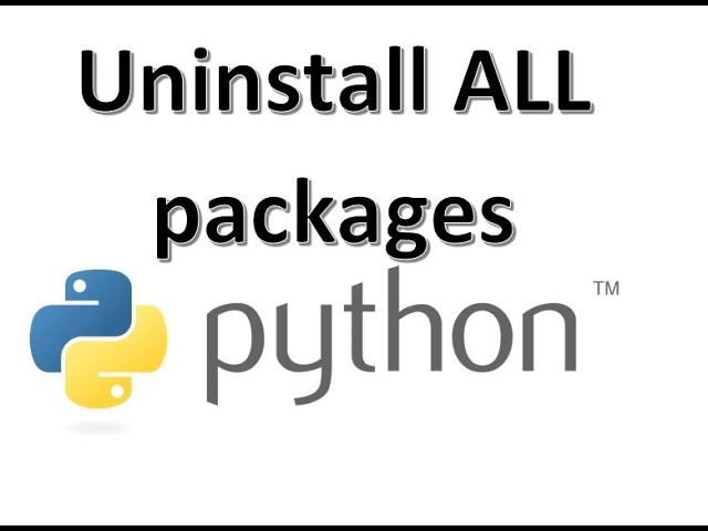 How to Uninstall ALL pip packages at once