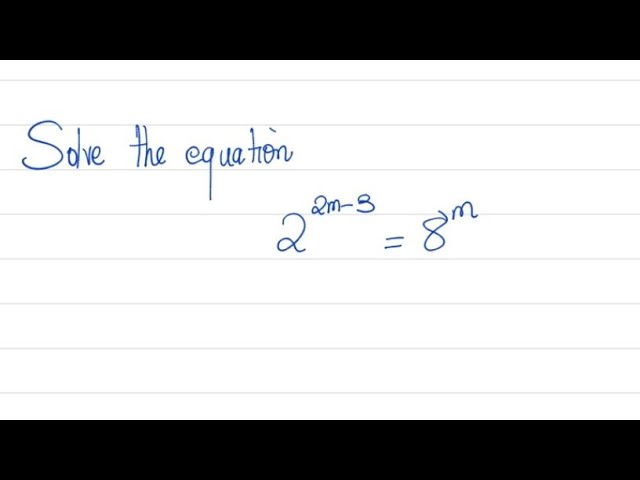 Exponential Equations || Mathematics Paper 1