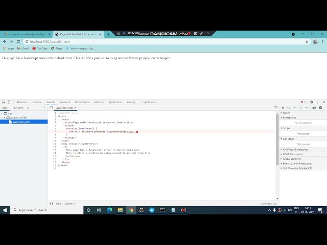 Capture Java script error from browser console using Selenium