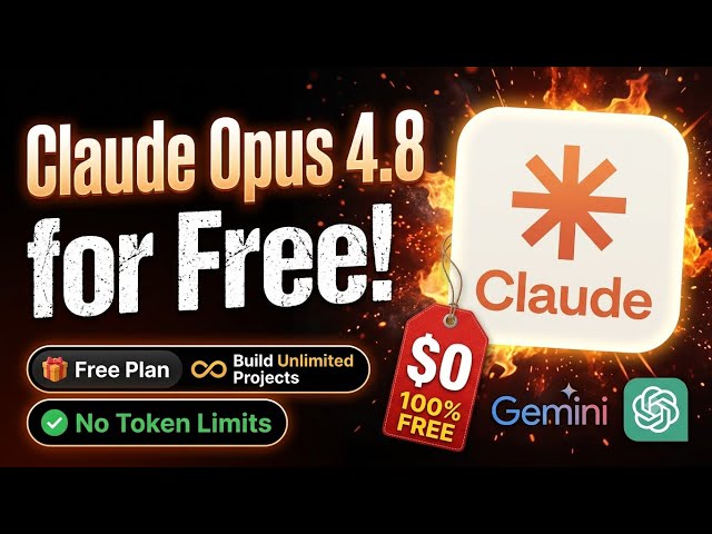 Claude Opus 4.8 FREE - No Token Limit, No Credit Card! (New 2026 Method to Unlock Unlimited)