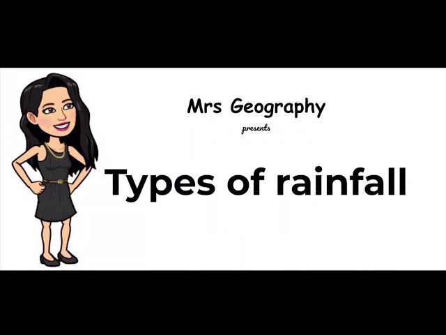 Types of rainfall