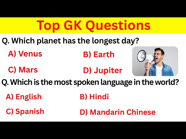 Top WORLD GK Questions || GK Quiz in English || GK Question and answer || General Knowledge