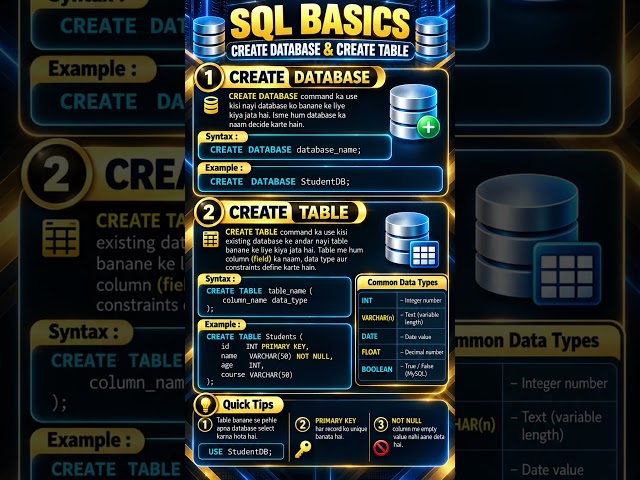 SQL tutorial! #Sql #fyp #trending #foryou #virelshorts #virelvideo #explore #shorts #virel #coding