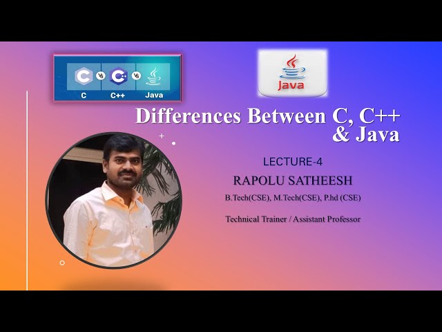 Difference between C, C++ and Java
