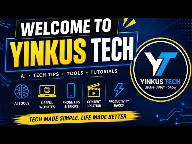 Welcome to Yinkus Tech 🚀 | AI, Tech Tips, Tools & Tutorials