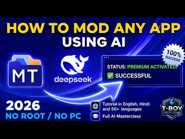 How to Use AI to Mod Any Android App in 2026 (No Root) | DeepSeek Tutorial 