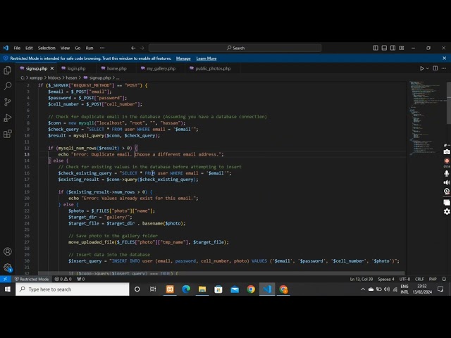 how to make signup and login nad gallery page.||coding with hassan