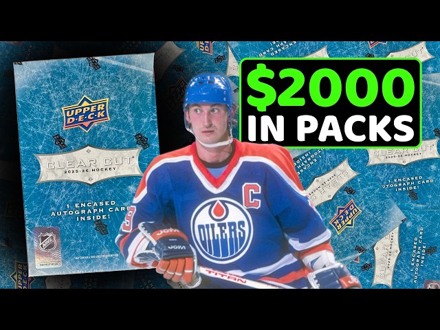 Opening $2000 Worth of Packs of 2025-26 Upper Deck Clear Cut Hockey Hobby