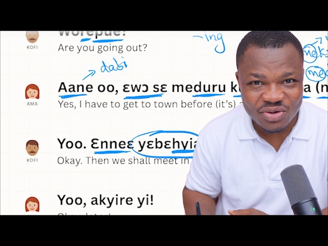 Learn Twi With Conversations: Greeetings & Politeness #D1: Yes, Okay, Later
