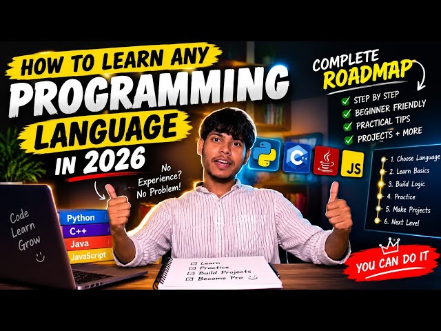 HOW TO LEARN CODING IN 2026 🚀 | COMPLETE ROADMAP FOR BEGINNERS 