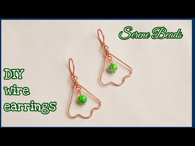 Simple wire earrings in five minutes | Easy wire earrings for beginners | five minute wire earrings