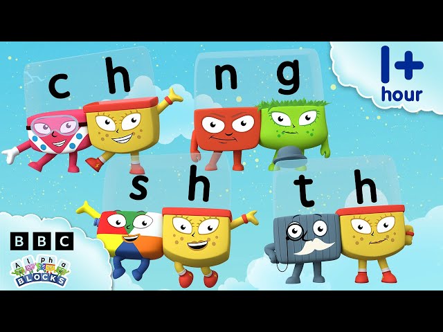 Letter Teams CH SH TH NG 🔤 | Lesson Fourteen - Phonics Made Easy | Alphablock