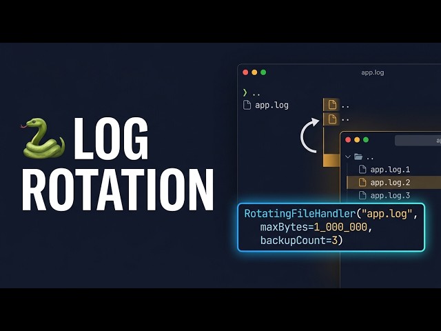 105 🐍 Python Log Rotation Explained | RotatingFileHandler Tutorial