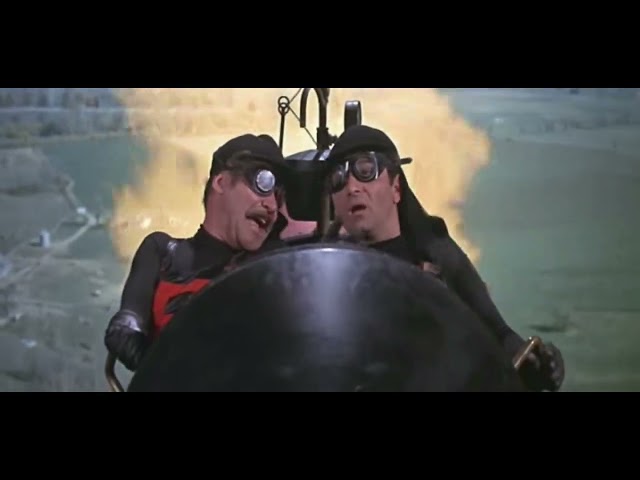 The Great Race (1965) - Professor Fate and Max Rail Rocket Stunt
