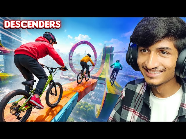 Crazy Cycle Stunts Game Descenders | Meetu Plays