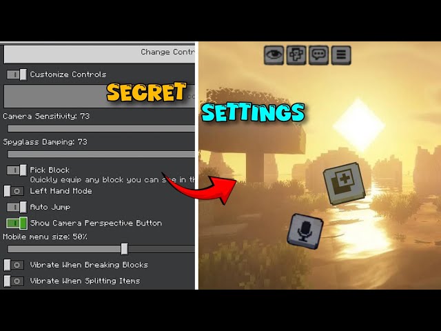Secret settings for minecraft bedrock edition || Java Style || 