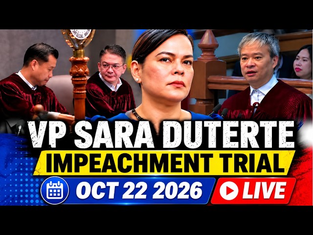 🔴Sara Duterte Impeachment Trial LIVE Day 41 | 3 Charges Withdrawn? Major Update| (October 22, 2026)