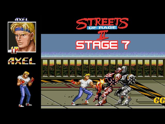 Streets of Rage 2 (SEGA) - Axel Playthrough Stage 7 | Bare Knuckle 2 | Beat ‘Em Up Gameplay