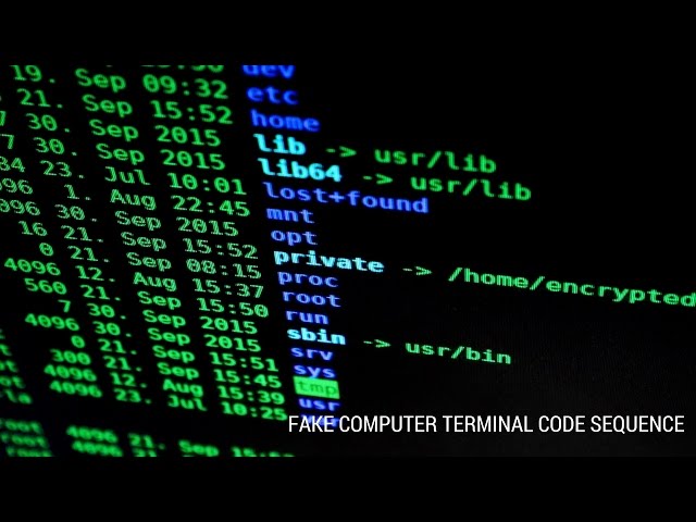 Free computer terminal code video sequence