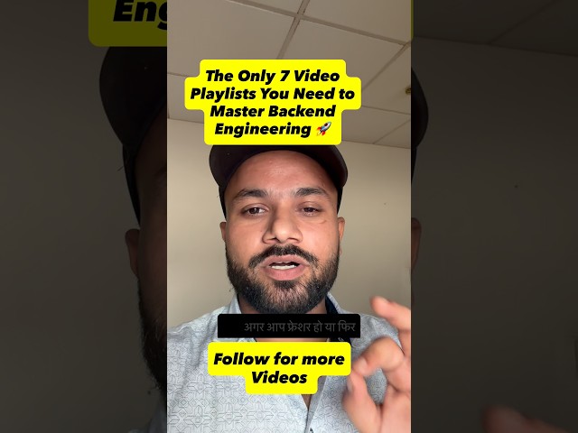 7 video to master backend engineering # #ai #course #free #job #backend #fullstackdev #learntocode