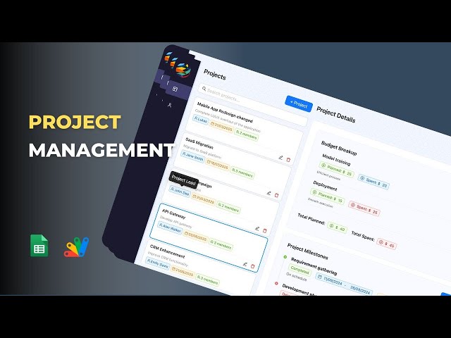 Build Project & Budget Tracking Web App using google Sheets #appsscript